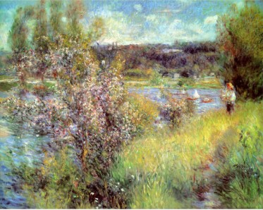 Seine At Chatou - Pierre-Auguste Renoir painting on canvas